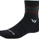 Swiftwick Pursuit Crew Socks - 6", Coal Orange, X-Large
