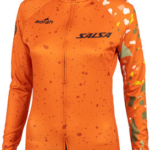 Salsa Women's Terrazzo Long Sleeve Jersey - 2X-Large, Orange