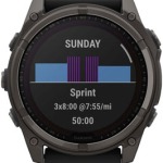 Garmin fenix 8 Smartwatch – 51mm, Solar, Sapphire, Carbon Gray DLC Titanium with Black/Pebble Gray Silicone