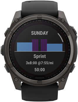 Garmin fenix 8 Smartwatch - 51mm, Solar, Sapphire, Carbon Gray DLC Titanium with Black/Pebble Gray Silicone Garmin fenix 8 Smartwatch - 51mm, Solar, Sapphire, Carbon Gray DLC Titanium with Black/Pebble Gray Silicone