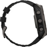 Garmin fenix 8 Smartwatch – 51mm, Solar, Sapphire, Carbon Gray DLC Titanium with Black/Pebble Gray Silicone