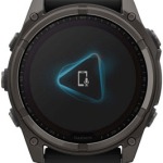 Garmin fenix 8 Smartwatch – 51mm, Solar, Sapphire, Carbon Gray DLC Titanium with Black/Pebble Gray Silicone