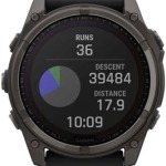 Garmin fenix 8 Smartwatch – 51mm, Solar, Sapphire, Carbon Gray DLC Titanium with Black/Pebble Gray Silicone