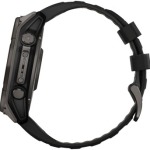 Garmin fenix 8 Smartwatch – 51mm, Solar, Sapphire, Carbon Gray DLC Titanium with Black/Pebble Gray Silicone