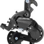 microSHIFT M21 Rear Derailleur - 6,7 Speed, Super Short Cage, Dropout Claw Hanger, Black