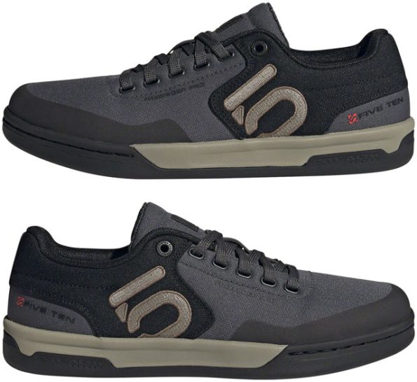 Five Ten Freerider Pro Canvas Flat Shoes - Men's, Gray Six/Silver Pebble/Core Black, 10.5