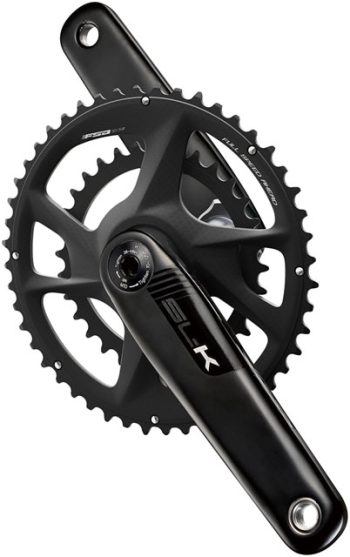 Full Speed Ahead SL-K 2x Modular Carbon Crankset - 172.5mm, For Shimano HG+ 12-Speed, 50/34t, DM/90 BCD, 30mm 386EVO Spindle, Black