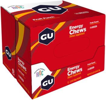GU Energy Chews-Fruit Punch, Box of 12