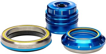 Cane Creek 110 30th Anniversary Headset - IS42/28.6/H9 Upper | IS52/40 Lower, Tapered, Hellbender Ceramic Bearings, Blue