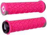 ODI Vanquish Grips - Pink/Gray, Lock-On