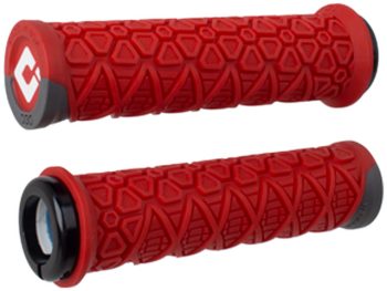ODI Vanquish Grips - Red/Graphite, Lock-On