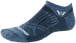 SwiftWick Aspire No Show Socks - Denim, Large
