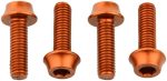 Wolf Tooth Water Bottle Cage Bolts - Set/4, Aluminum, Orange