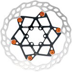 Galfer Floating Wave Disc Brake Rotor - 180mm x 2.0mm, 6-Bolt, Orange