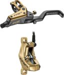 TRP EVO Pro HD-M9040 Disc Brake and Lever - Left/Front or Rear, 1900mm Hose, Post Mount, 4-Piston, Gold