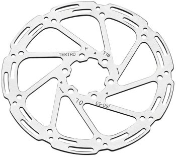 Tektro TR160-53 Disc Rotor - 160mm, 6-Bolt, 1.8mm Thickness, For 4-Piston Calipers, Silver