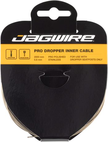 Jagwire Pro Dropper Inner Cable - 0.8 x 2000mm, Polished Stainless Steel