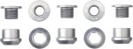 Wolf Tooth 1x Chainring Bolt Set - 6mm, Dual Hex Fittings, Set/5, Raw Silver