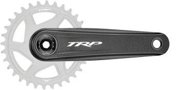 TRP CK-8050 Crankset - 165mm, 12-Speed, For 68/73mm Frame BB, DM CINCH Chainring Interface, 30mm Spindle, Sandblasted Black