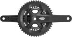 microSHIFT Sword Black 2x Crankset - 165mm, 9-Speed, 48/31t, 110/80 Asym BCD, JIS Square Taper Spindle Interface, Black