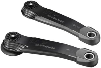 e*thirteen Helix Race Alloy e*spec Crank Arm Set - DUB, 12mm Offset, 165mm, with Self Extractor, Black