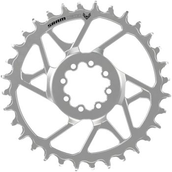SRAM Eagle 90 T-Type Direct Mount Chainring - 30t, 12-Speed, 8-Bolt Direct Mount, 3mm Offset, Steel, Silver