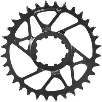 SRAM Eagle 70 T-Type Direct Mount Chainring - 32t, 12-Speed, 3-Bolt Direct Mount, 3mm Offset, Steel, Black
