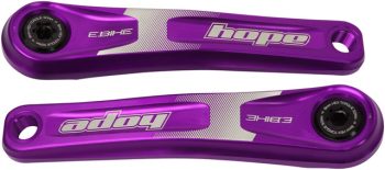 Hope Ebike Crank Arm Set - 165mm, ISIS, Standard Offset, Purple