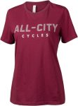 All-City Logowear Women's T-shirt - Maroon, Gray, Large