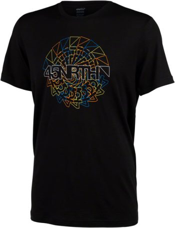 45NRTH Rune Wool T-Shirt - Unisex, Black, X-Small