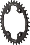 Wolf Tooth Elliptical 96 BCD Chainring - 34t, 96 Asymmetric BCD, 4-Bolt, Drop-Stop, For Shimano XT M8000 and SLX M7000 Cranks, Black