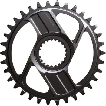 Shimano XTR SM-CRM96 1x Direct Mount Chainring - 34t, Shimano Direct Mount, For 12-Speed HG+ Chain, Fits M9200 and M9220 Crank, Dark Gray