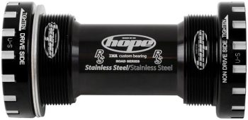 Hope BSA Threaded Bottom Bracket - 68mm Road, For 24mm Spindle, Stainless, Black