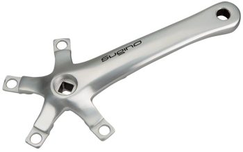 Sugino XD600 Tandem Crank Arm - 170mm, Right Front, Square Taper JIS Spindle Interface, Silver